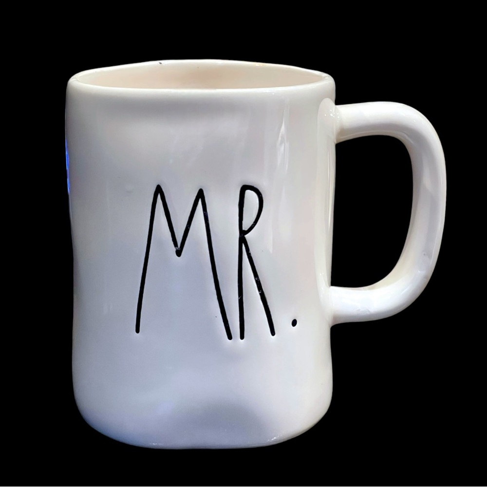 Rae Dunn Magenta White Black “MR.” Large Coffee Mug Gift Collectible